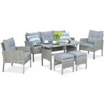 F-Garden Sedací souprava z technoratanu CORTINA Dolphine Grey – Zboží Dáma