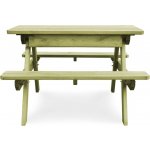 Petrashop Dětský piknikový stůl a lavice 90x90x58cm impregnovaná borovice Zelená – Zboží Dáma