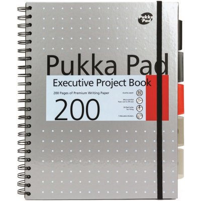 Pukka Pad projektový blok Metallic Executive A4, papír 80g šedý 100 listů – Zboží Dáma