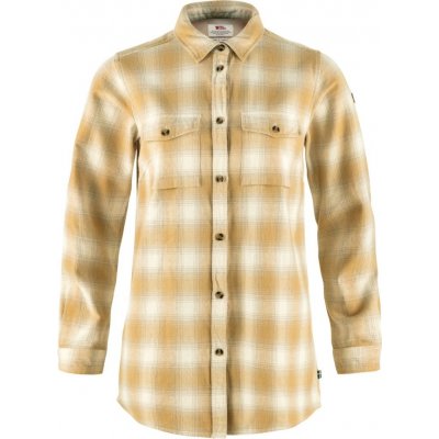 Fjällräven Övik Flannel Shirt W Chalk White-Dune Beige – Zboží Dáma