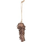 Měděno-zelená antik kovová závěsná dekorace šiška - 5*5*12 cm - Clayre & Eef – Hledejceny.cz