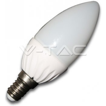 V-tac LED žárovka 4W E14 svíčka studená bílá