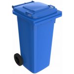 Meva popelnice s víkem, plastová, modrá, 120 l MT0004-1 – Hledejceny.cz