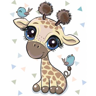 ZUTY Malování podle čísel MALÁ ŽIRAFA 40 x 50 cm – Zboží Mobilmania