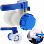 BRADAS Ventil pro kontejner na vodu IBC, vnitřní závit S60x6, vnější závit s odtokem S60x6 – HobbyKompas.cz