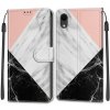 Pouzdro a kryt na mobilní telefon Apple PROTEMIO 33121 ART Peňaženkový kryt Apple iPhone XR PINK MARBLE