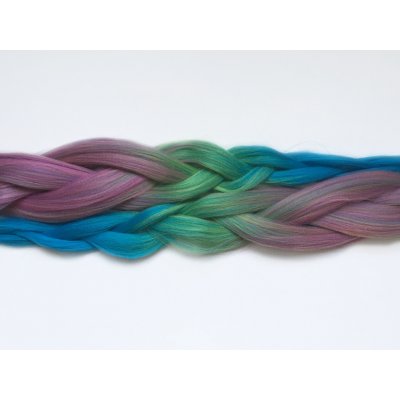 Kanekalon EZ Braid - II. jakost - VÝPRODEJ Barva: FR-24 (pink-green-blue shaded, růžovo-zeleno-modrý) – Zboží Dáma
