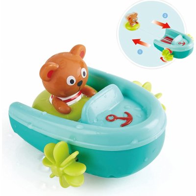 Hape Natahovací lodička s medvídkem – Zboží Mobilmania