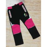 Kugo HK5619 Dívčí softshellové kalhoty zateplené černé růžový pas