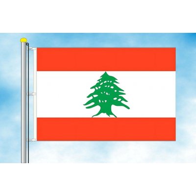 LIBEA, s.r.o. Vlajka Libanonu Rozměr: 150×225 cm, Uchycení: Karabiny na stožár – Hledejceny.cz