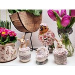 Velikonoční dekorace kuřátko ve vajíčku s květy 8*7*7 cm – Hledejceny.cz