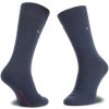 Tommy Hilfiger Sada 2 párů pánských vysokých ponožek 371111 Tmavomodrá
