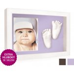 3D Memories odlévací sada baby pro 3D odlitek otisk ručiček a nožiček s hlubokým bílým dvojrámečkem lila tmavě hnědá pasparta – Zboží Dáma