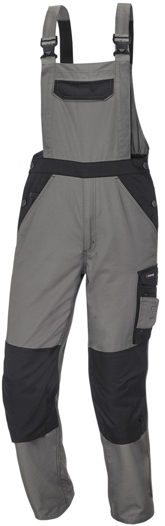 PARKSIDE Pánské pracovní kalhoty s laclem šedá/černá