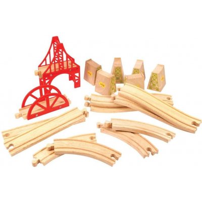 Bigjigs Rail Dřevěné koleje set most 18 dílů BJT055 – Sleviste.cz