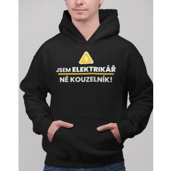 Mikina Jsem elektrikář, né kouzelník! Černá, Canvas mikina