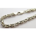 Klenoty Budín mohutný pánský stříbrný rhodiovaný řetěz královská vazba 031117800003 – Zboží Dáma