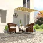 zahrada-XL Zatahovací markýza žluto-bílá 200 x 150 cm – Zboží Mobilmania