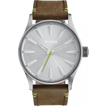 Nixon SENTRY 38 LEATHER světle šedá