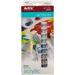 Artix Paints akrylové barvy sada 12 ks 12 ml