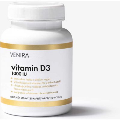 Venira vitamin D3 ve vegan formě 80 kapslí – Hledejceny.cz