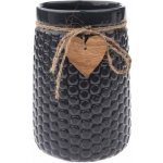 Keramická váza Wood heart tmavě modrá,12 x 17,5 cm – Hledejceny.cz
