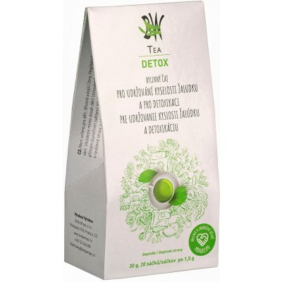 Body Wraps Tea DETOX Bylinný čaj pro udržování kyselosti žaludku a detoxikaci Týdenní kúra 20 x 1,5 g