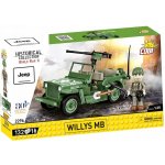 COBI 2296 World War II Americký ozbrojený terénní automobil Jeep Willys MB 1:35 – Zboží Dáma