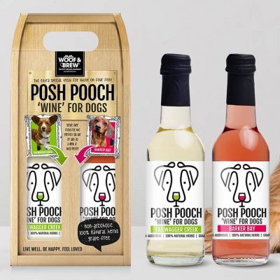 Woof & Brew Woof&Brew Dárkový set Posh Pooch Víno Pro psy 2x250ml – Zboží Mobilmania