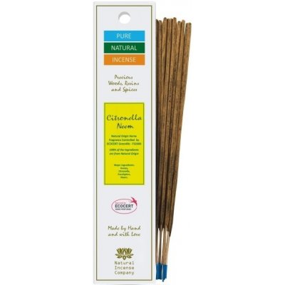 Pure Natural Incense Vonné tyčinky Citronella Neem 10 ks – Hledejceny.cz