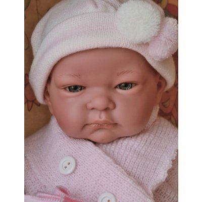 Lamagik Realistické miminko holčička Jenny v kabátku na knoflíky – Sleviste.cz