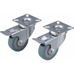 Extol premium Kolečka otočná s obručí ze šedé pryže a brzdou sada 2 ks průměr 50 mm 8856025 – Hledejceny.cz