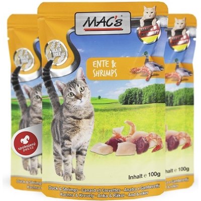 Mac's Cat masová kachní s krevetami 100 g – Zbozi.Blesk.cz