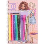 Top Model kreativní omalovánky se samolepkami a psací potřeby – Zboží Dáma