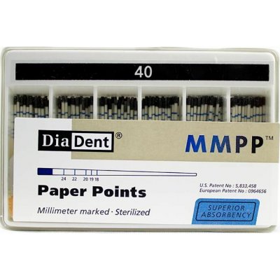 DiaDent Čepy papírové standardní MMPP MP201-608 - Vel./šíře: 40 – Zboží Mobilmania