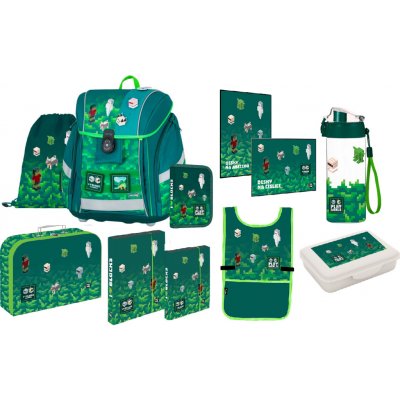 PREMIUM LIGHT Oxybag Školní set 11ks Playworld ve stylu Minecraft sada batoh, penál a doplňky 0-75726/011 – Sleviste.cz