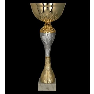 Kovový pohár Zlato-stříbrný 26 cm 10 cm – Sleviste.cz