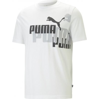 Puma pánské triko ESS+ LOGO POWER TEE 673378-02 WHITE – Zboží Mobilmania