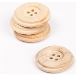 Dřevěný knoflík Drops kulatý Ø 25 mm buk