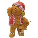 Clayre & Eef Hnědá vánoční ozdoba Perníček Gingerbread 6*4*9 cm – Hledejceny.cz