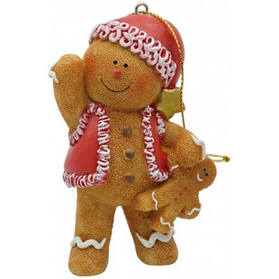 Clayre & Eef Hnědá vánoční ozdoba Perníček Gingerbread 6*4*9 cm – Hledejceny.cz
