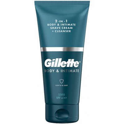 Gillette Body&Intimate 2in1 Shave Cream přípravek na holení třísel s mycí emulzí pro muže 150 ml – Zboží Dáma