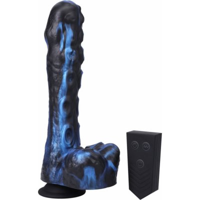 Doc Johnson Fort Troff Tendril Thruster Blue Black silikonový přirážecí s přísavkou a dálkovým ovládáním 21,6 x 5,1 cm