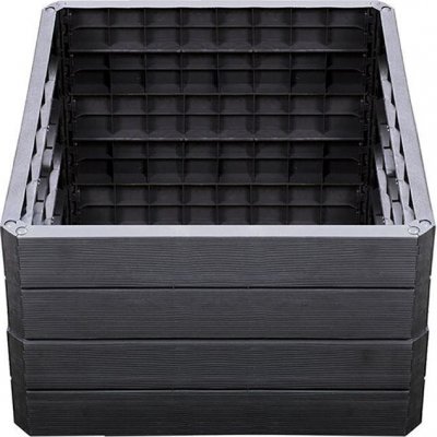 Garantia Vyvýšený záhon Modul Ergo Quadro M wood 80 x 60cm hnědo - šedý 1156 – Zboží Mobilmania