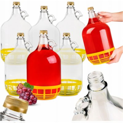 Demižon 5L SuperButelki skleněný čirý na tekuté produkty – Hledejceny.cz