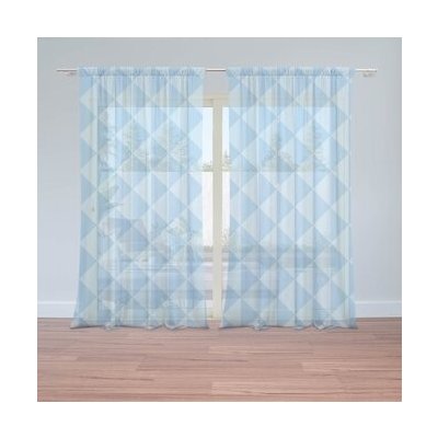 Sablio Záclony Modré obrácené pyramidy: 2ks 150x250cm – Hledejceny.cz