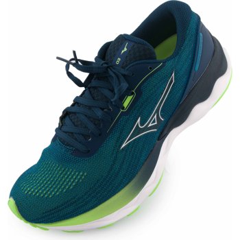 Mizuno Wave Skyrise 3 Algiers blue-white-Neon Flame