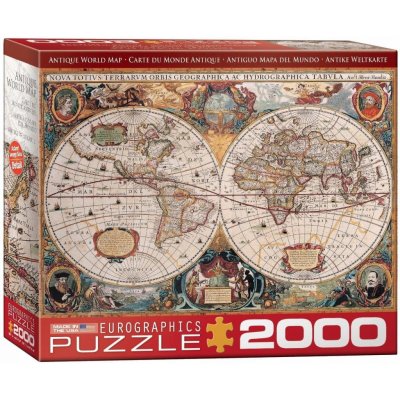 EuroGraphics Antická mapa světa 2000 dílků – Zboží Mobilmania