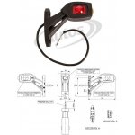Svítilna poziční - tykadlo p 12v/24v led č/b/o, kabel 0,4m 0181096_A, , , – Hledejceny.cz
