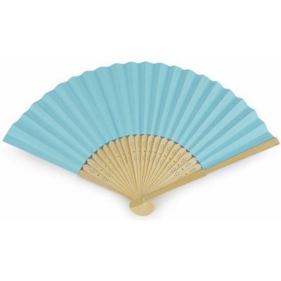 Vějíř papírový k domalování 21x36 cm - modrá světlá – Hledejceny.cz